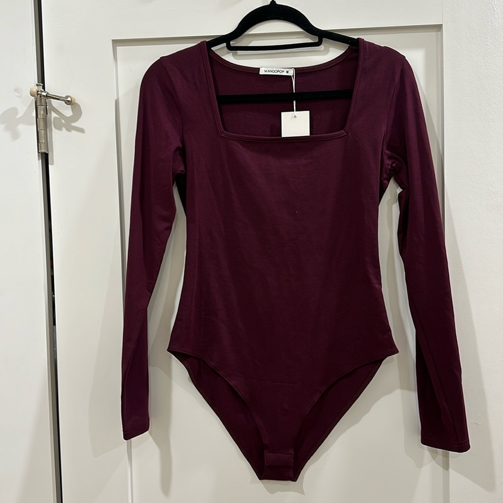 NWT Maroon long sleeved bodysuit